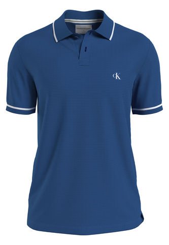 Polo Azul Slim De Algodón Orgánico Para Hombre Calvin Klein Calvin Klein