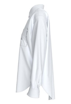 Camisa Blanca Relaxed Con Bolsillo Calvin Klein