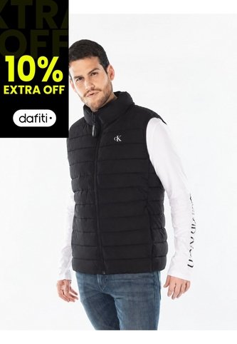 Chaleco Negro Con Cierre De Cremallera Para Hombre Calvin Klein