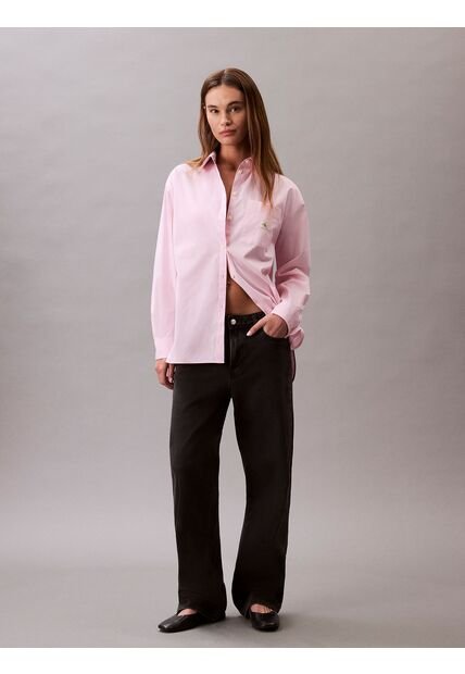 Camisa Rosada Relaxed De Popelina Calvin Klein