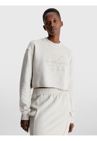 Saco Cropped Bordada Mujer Beige Calvin Klein Calvin Klein