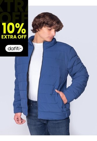 Chaqueta Azul Stretch Con Cremallera Calvin Klein Calvin Klein