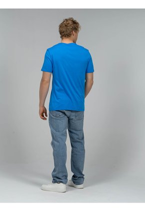 Camiseta Azul De Manga Corta Con Logo Calvin Klein