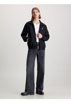 Chaqueta Negra De Nailon Estructurado Calvin Klein