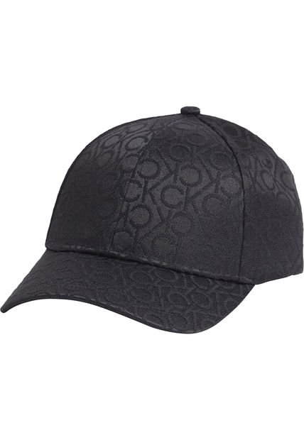 Gorra Negra De Jacquard Con Logo Calvin Klein