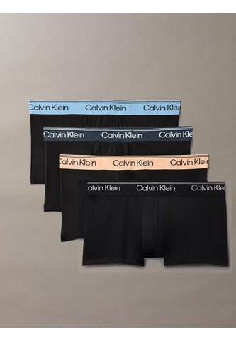 Pack Negro De 4 Bóxers Trunks De Talle Bajo Calvin Klein Calvin Klein