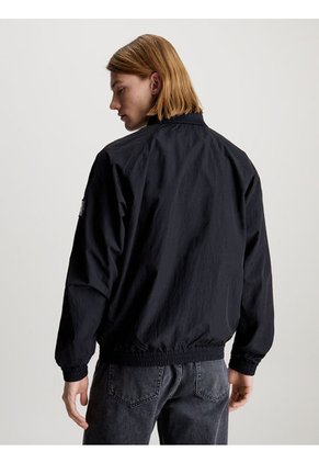 Chaqueta Negra De Nailon Estructurado Calvin Klein