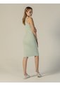 Vestido Verde Midi De Canalé Con Tirantes Calvin Klein de Calvin Klein