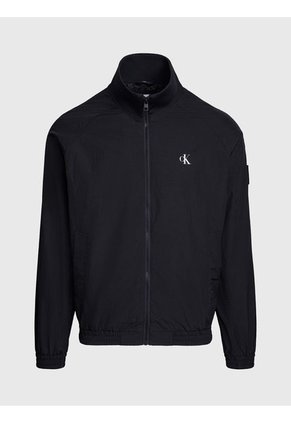 Chaqueta Negra De Nailon Estructurado Calvin Klein