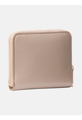 Billetera Beige Mediana Con Cierre De Cremallera Calvin Klein