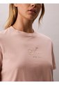 Camiseta Beige Clásica Con Monograma Metalizado Calvin Klein de Calvin Klein