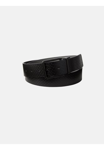 Cinturón Gris De Cuero Grabado Con Hebilla Cuadrada 35 Mm Calvin Klein Calvin Klein