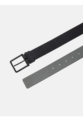 Cinturón Gris De Cuero Grabado Con Hebilla Cuadrada 35 Mm Calvin Klein