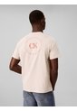 Camiseta Beige Con Gráfico De Logo Circular Calvin Klein de Calvin Klein