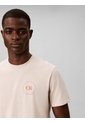 Camiseta Beige Con Gráfico De Logo Circular Calvin Klein de Calvin Klein