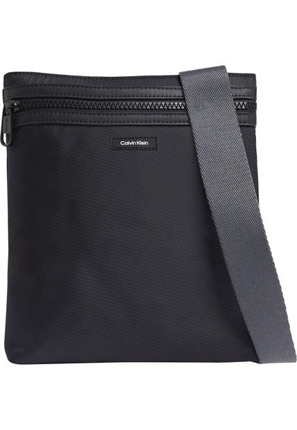 Bolso Negro Negro Negro Cruzado Essentials Plana Calvin Klein