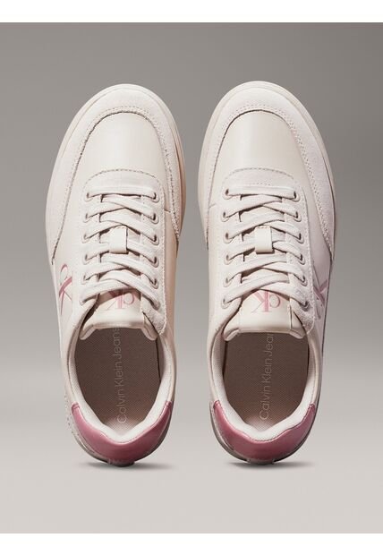 Tenis Rosado Classic Cupsole De Cuero Calvin Klein