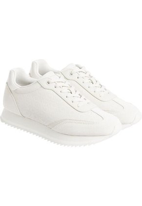 Tenis Blanco Deportivos Runner Con Monograma Calvin Klein