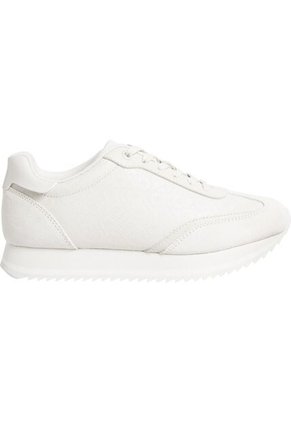 Tenis Blanco Deportivos Runner Con Monograma Calvin Klein
