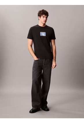 Camiseta Negra Sport Con Mini Monograma Calvin Klein