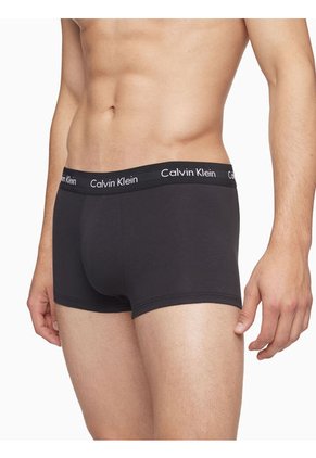 3 Pack De Boxer Negros Low Rise Trunk En Algodón Calvin Klein