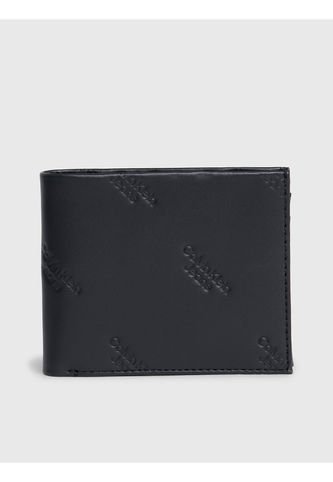Billetera Negra De Cuero Con Compartimento Para Billetes RFID Con Logo Calvin Klein Calvin Klein