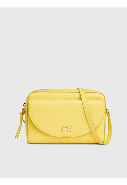 Bolso Amarillo Cruzado Daily Con Solapa Calvin Klein