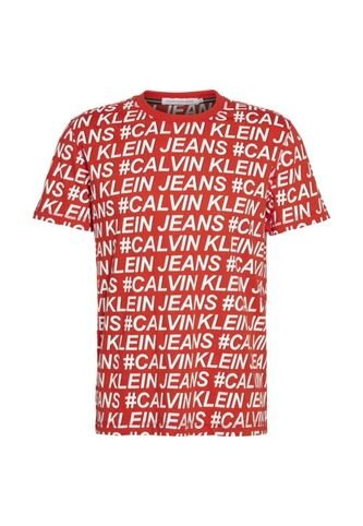 Camiseta Rojo Con Estampado De Logo Calvin Klein Calvin Klein