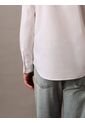 Camisa Blanca Slim Fit Elástica De Manga Larga Calvin Klein de Calvin Klein