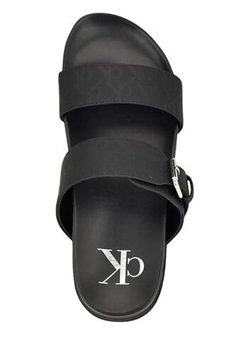 Sandalias Negro Con Monograma Calvin Klein Calvin Klein