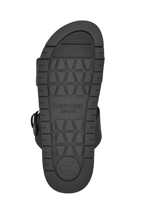 Sandalias Negro Con Monograma Calvin Klein