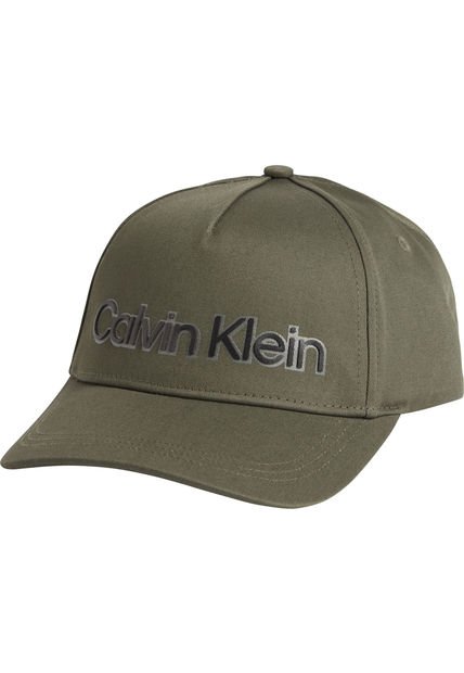 Gorra De Algodón Orgánico Con Logo Hombre Verde Calvin Klein