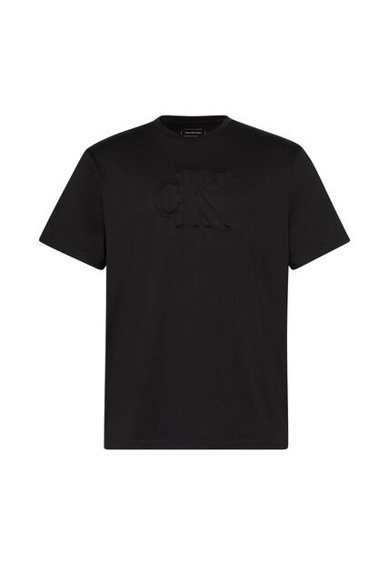 Camiseta Negra Con Monograma Calvin Klein