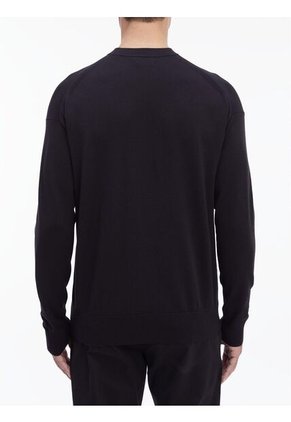 Saco Negro Tejido Con Logo Frontal En Relieve Calvin Klein
