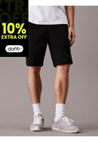Bermudas Negro Chinos De Sarga Suave Calvin Klein Calvin Klein