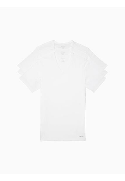 Paquete De 3 Camisetas Blancas Slim Con Cuello V Calvin Klein