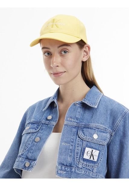 Gorra Amarilla De Sarga En Algodón Para Mujer Calvin Klein