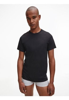 Paquete De 3 Camisetas Negras Cuello Redondo Calvin Klein