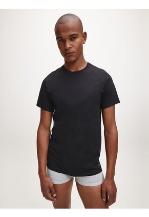 Paquete De 3 Camisetas Negras Cuello Redondo Calvin Klein
