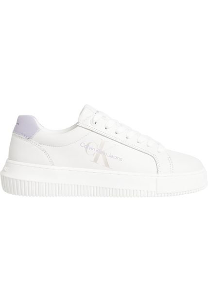Tenis Blanco De Cuero Con Diseño De Perla Calvin Klein
