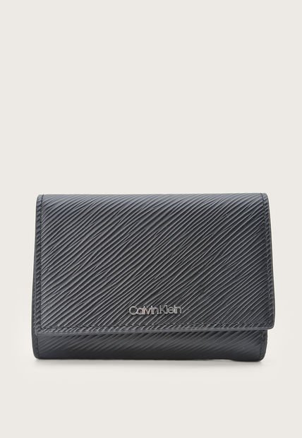 Billetera Negro-Plateado Calvin Klein