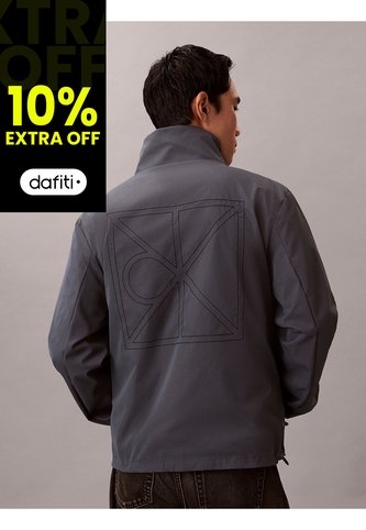 Chaqueta Negra Reversible Con Estampado Calvin Klein Calvin Klein