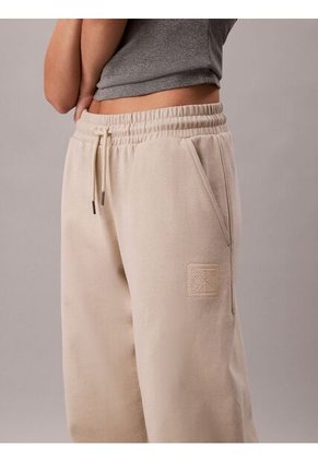 Pantalón Beige De Chándal Holgado De Felpa De Gran Calidad Calvin Klein