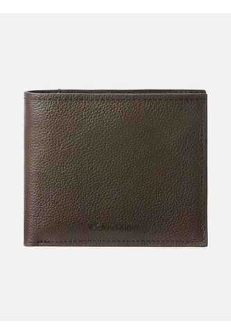 Billetera Chocolate De Cuero Con Compartimento Para Billetes Y Monedero Y RFID Calvin Klein Calvin Klein