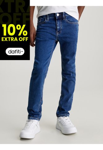 Mid Azul Rise Slim Jeans Para Niño Calvin Klein Calvin Klein