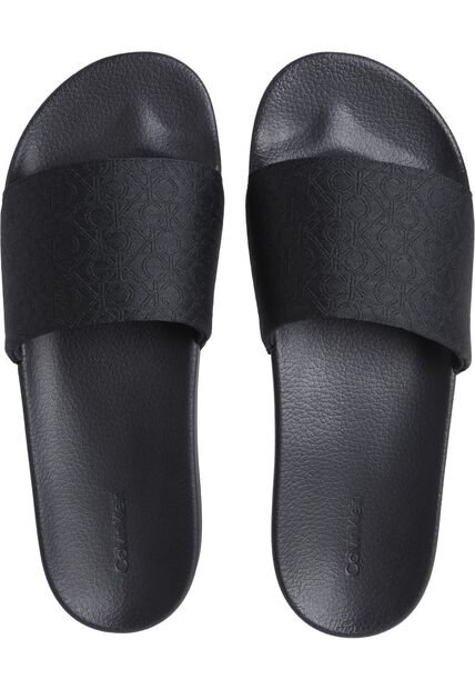 Sandalias Negro De Tiras Anchas Para Hombre Calvin Klein