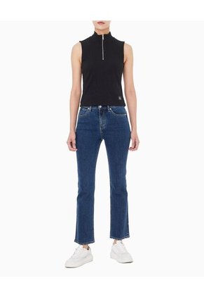 Camiseta Negra Sin Mangas Con Cremallera Calvin Klein