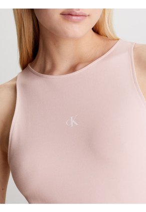 Vestido Rosado De Punto Milano Con Recortes Calvin Klein