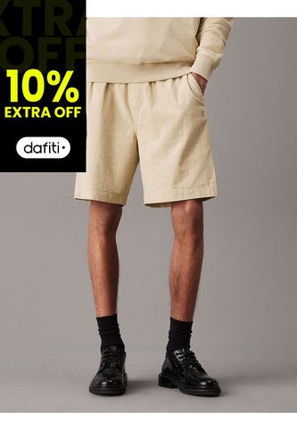 Bermuda Beige De Algodón Texturizado Calvin Klein Calvin Klein