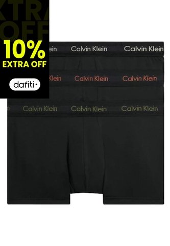 Pack De 3 Boxer Negros Low Rise Trunk - Cotton Strech Calvin Klein Calvin Klein